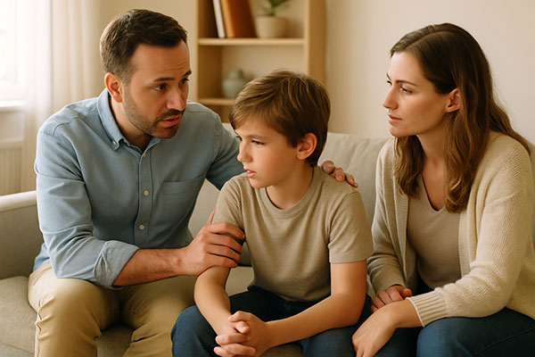 Familia acompañando problemas de conducta